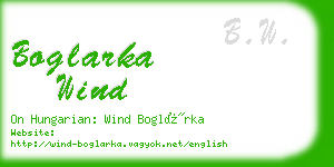 boglarka wind business card